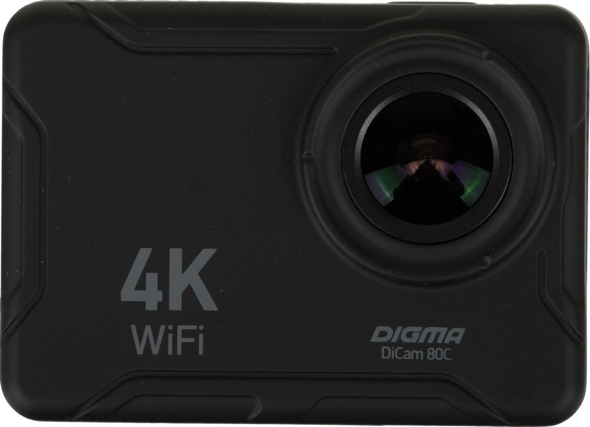 Экшн-камера Digma DiCam 80C 4K,  WiFi,  черный [dc80c]